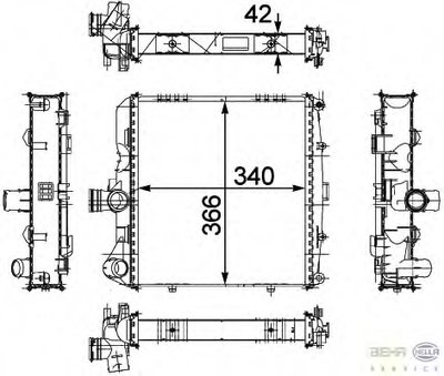 Радиатор, охлаждение двигателя BEHR HELLA SERVICE HELLA купить