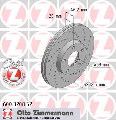 Тормозной диск SPORT BRAKE DISC COAT Z ZIMMERMANN купить