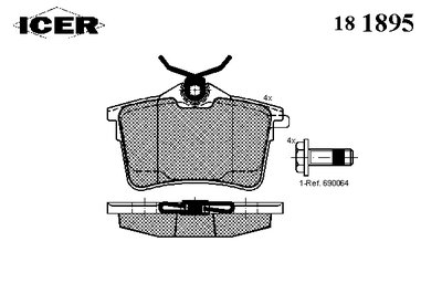 Колодки тормозные (задние) Citroen Berlingo 1.6 08- (TRW)