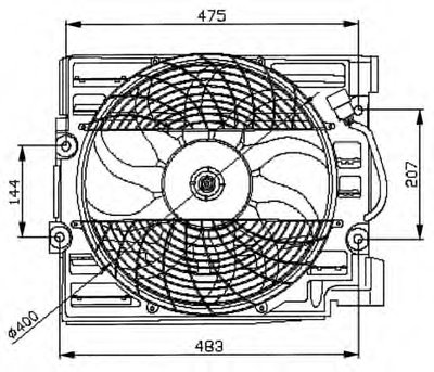 Вентилятор радиатора BMW 5-Series E39 95- (пр-во NRF)