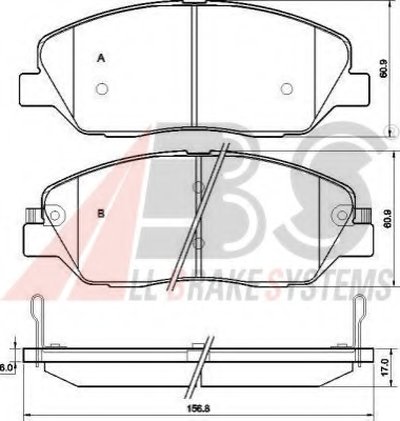 Колодка торм. диск. HYUNDAI SANTA FE, передн. (пр-во ABS)