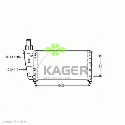 Радиатор, охлаждение двигателя KAGER купить