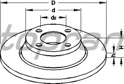 Тормозной диск TOPRAN купить