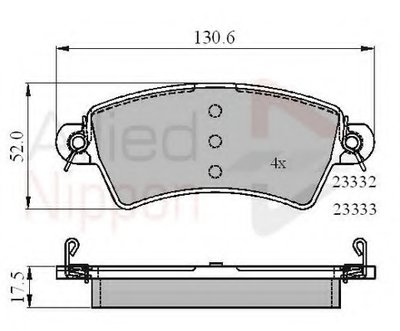 Комплект тормозных колодок, дисковый тормоз ANL Braking COMLINE купить