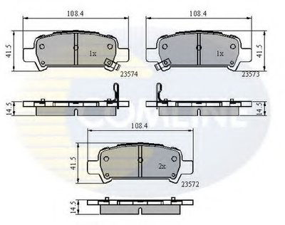 Комплект тормозных колодок, дисковый тормоз Comline COMLINE купить