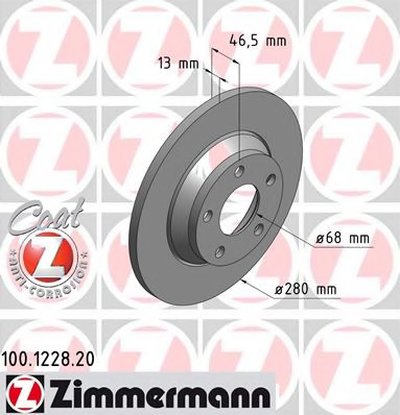 Тормозной диск COAT Z ZIMMERMANN купить