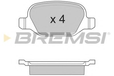 Комплект тормозных колодок, дисковый тормоз BREMSI купить