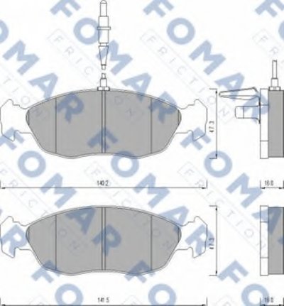 Комплект тормозных колодок, дисковый тормоз FOMAR Friction купить