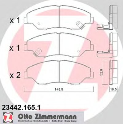 Комплект тормозных колодок, дисковый тормоз ZIMMERMANN купить