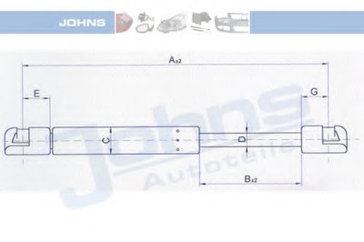 Газовая пружина, крышка багажник JOHNS купить