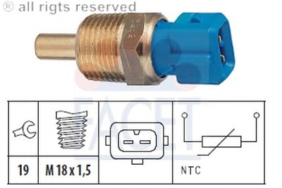 Датчик, температура охлаждающей жидкости; Датчик, температура охлаждающей жидкости; Датчик, температура охлаждающей жидкости FACET купить