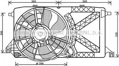 Вентилятор, охлаждение двигателя AVA QUALITY COOLING купить