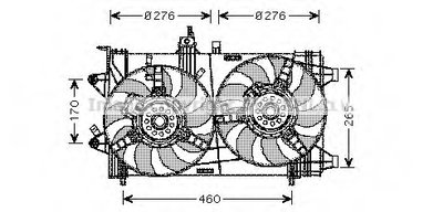 Вентилятор, охлаждение двигателя AVA QUALITY COOLING купить