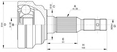 Шарнирный комплект, приводной вал SPIN OPEN PARTS купить