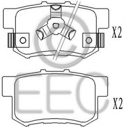 Комплект тормозных колодок, дисковый тормоз EEC купить