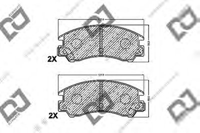 Комплект тормозных колодок, дисковый тормоз DJ PARTS купить