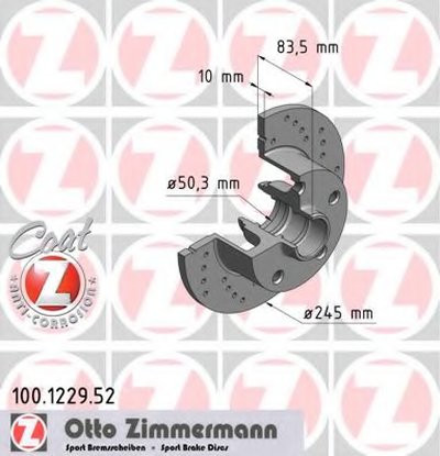 Тормозной диск SPORT BRAKE DISC COAT Z ZIMMERMANN купить