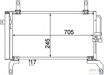 Конденсатор, кондиционер BEHR HELLA SERVICE HELLA купить