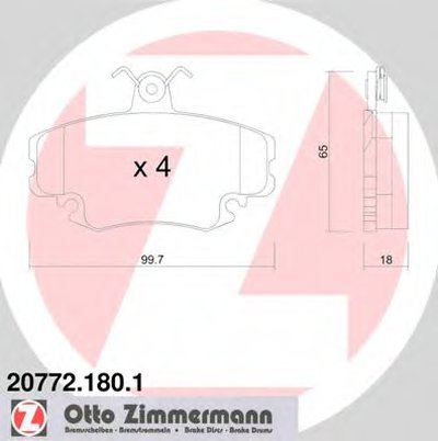 Комплект тормозных колодок, дисковый тормоз ZIMMERMANN купить