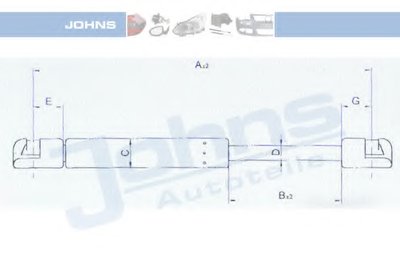 Газовая пружина, крышка багажник JOHNS купить