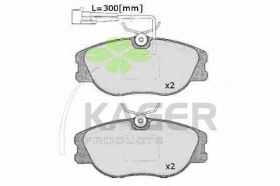 Комплект тормозных колодок, дисковый тормоз KAGER купить