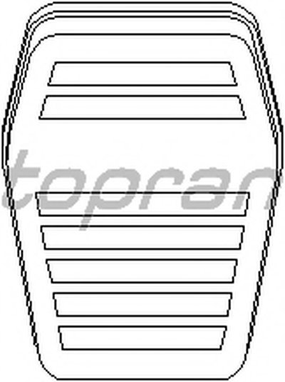 Педальные накладка, педаль тормоз TOPRAN купить
