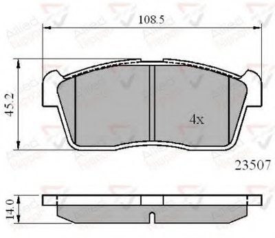 Комплект тормозных колодок, дисковый тормоз ANL Braking COMLINE купить