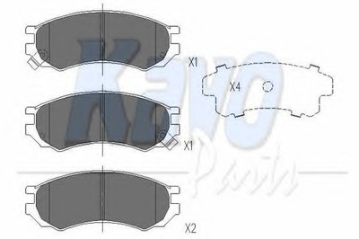 Комплект тормозных колодок, дисковый тормоз KAVO PARTS купить