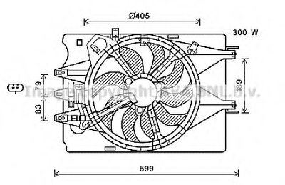 Вентилятор, охлаждение двигателя AVA QUALITY COOLING купить