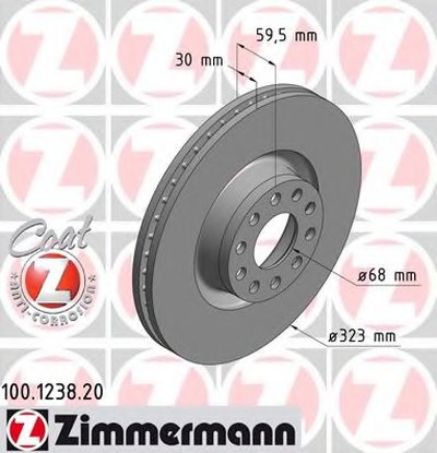 Тормозной диск COAT Z ZIMMERMANN купить