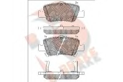 Комплект тормозных колодок, дисковый тормоз R BRAKE купить