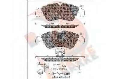 Комплект тормозных колодок, дисковый тормоз R BRAKE купить