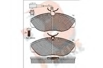 Комплект тормозных колодок, дисковый тормоз R BRAKE купить