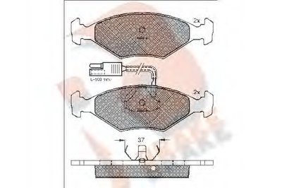 Комплект тормозных колодок, дисковый тормоз R BRAKE купить