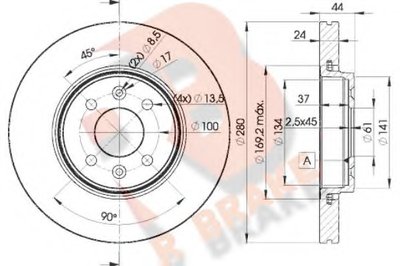 Тормозной диск R BRAKE купить