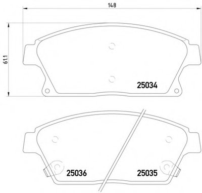 Гальмівні колодки дискові передні. Opel Astra J (16) 09-