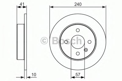 Тормозной диск задний (пр-во Bosch)