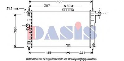 Радиатор, охлаждение двигателя AKS DASIS купить