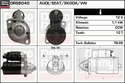 Стартер Remanufactured REMY (Light Duty) DELCO REMY купить