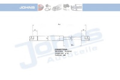 Газовая пружина, крышка багажник JOHNS купить