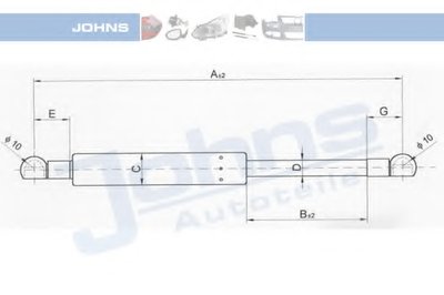 Газовая пружина, крышка багажник JOHNS купить