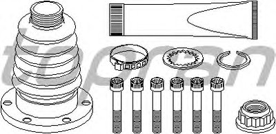 Комплект пылника, приводной вал TOPRAN купить