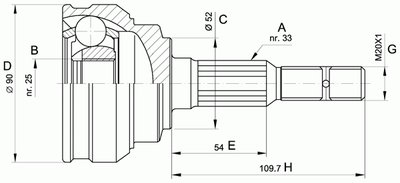 Шарнирный комплект, приводной вал SPIN OPEN PARTS купить