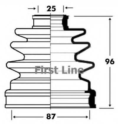 Пыльник, приводной вал FIRST LINE купить