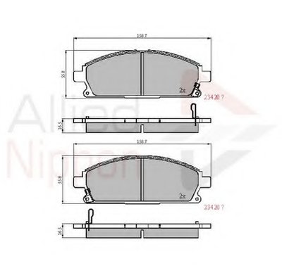 Комплект тормозных колодок, дисковый тормоз ANL Braking COMLINE купить