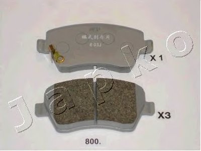 Колодки тормозные передние Nissan Micra, Note (10-)/Opel Agila (B) (H08) 1.0-1.3(10-)/Suzuki Swift III (05-10) (50800) JAPKO