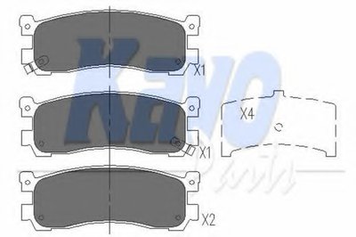 Комплект тормозных колодок, дисковый тормоз KAVO PARTS купить