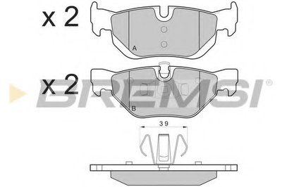 Колодки тормозные задние BMW 3(E90)/1(E81) 04-13 (ATE) (123x