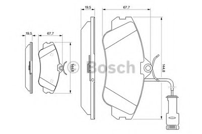 Комплект тормозных колодок, дисковый тормоз BOSCH купить