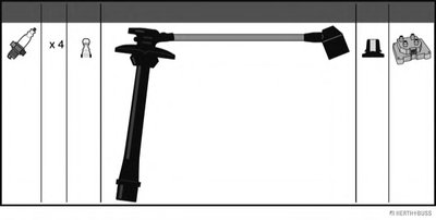 Комплект проводов зажигания HERTH+BUSS JAKOPARTS купить